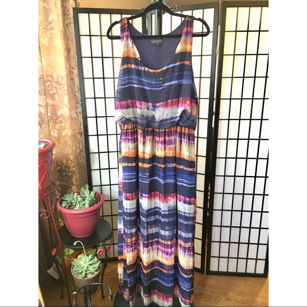 F21+ Sunset Racerback Maxi Dress